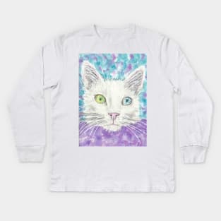 Cat face Kids Long Sleeve T-Shirt